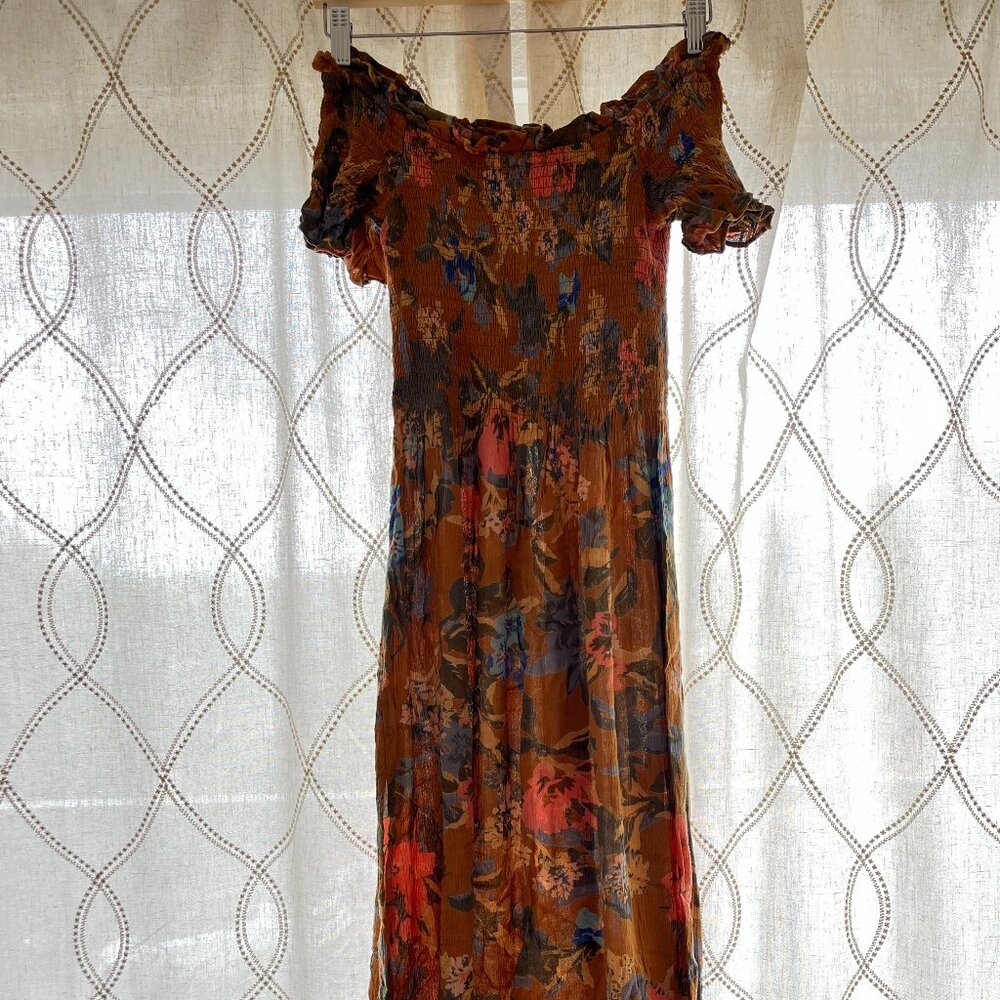 Boho Floral Dress w/Slit